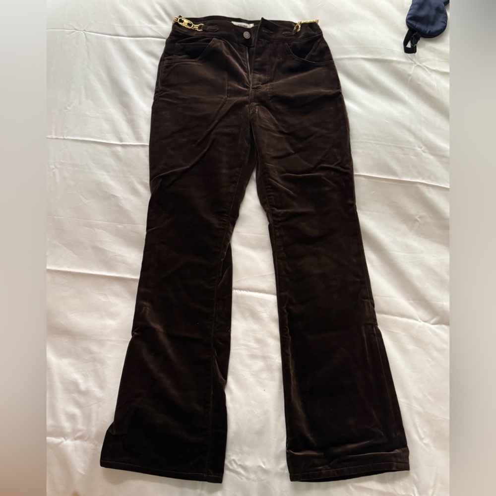 Celine Brown Velvet Pants